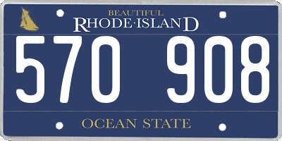 RI license plate 570908