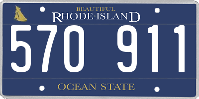 RI license plate 570911