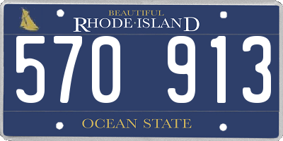 RI license plate 570913