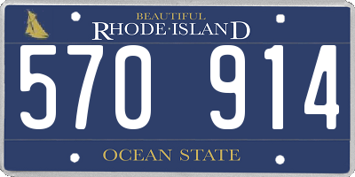 RI license plate 570914