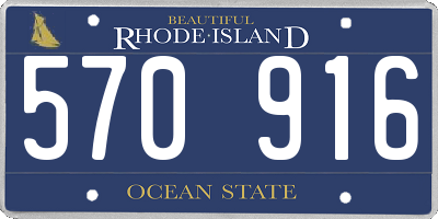 RI license plate 570916
