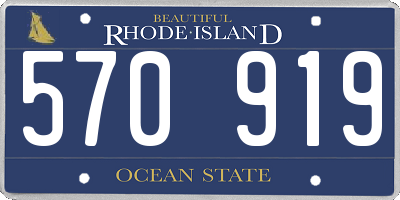 RI license plate 570919