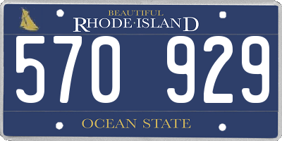 RI license plate 570929
