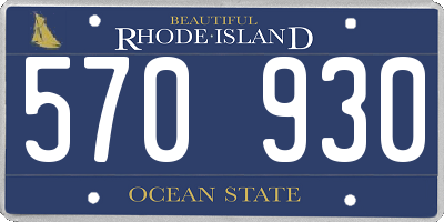 RI license plate 570930