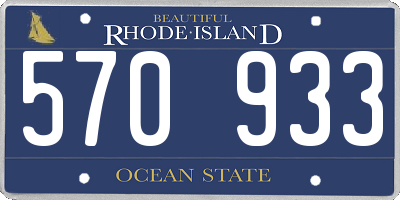 RI license plate 570933