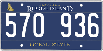 RI license plate 570936