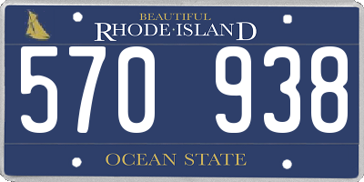 RI license plate 570938