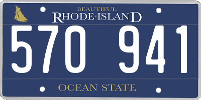 RI license plate 570941