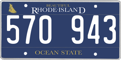 RI license plate 570943