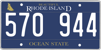 RI license plate 570944