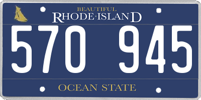 RI license plate 570945