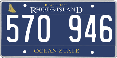 RI license plate 570946