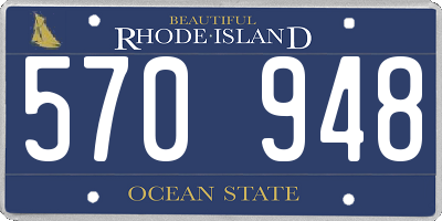 RI license plate 570948