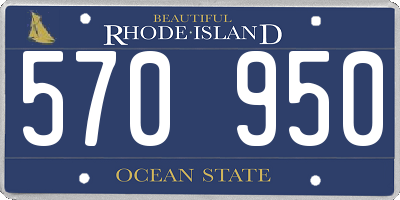 RI license plate 570950