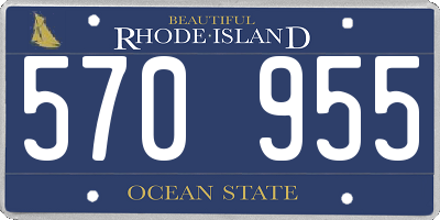 RI license plate 570955