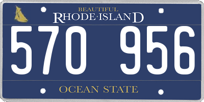RI license plate 570956