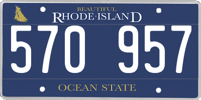 RI license plate 570957