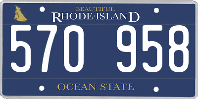 RI license plate 570958