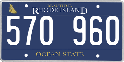 RI license plate 570960