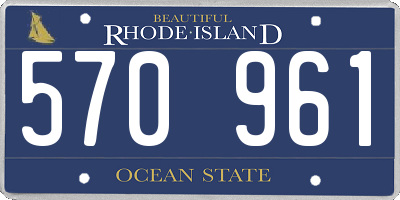 RI license plate 570961