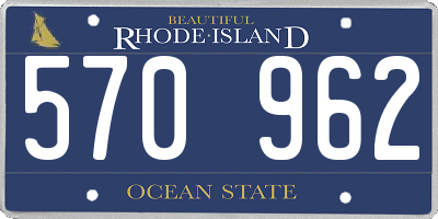 RI license plate 570962