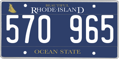 RI license plate 570965