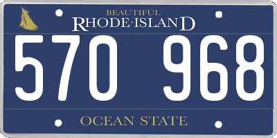 RI license plate 570968