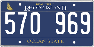 RI license plate 570969