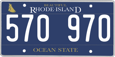 RI license plate 570970