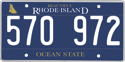 RI license plate 570972