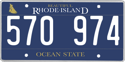 RI license plate 570974
