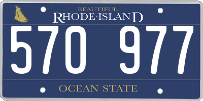 RI license plate 570977