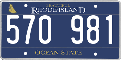 RI license plate 570981