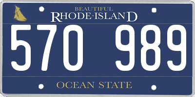 RI license plate 570989
