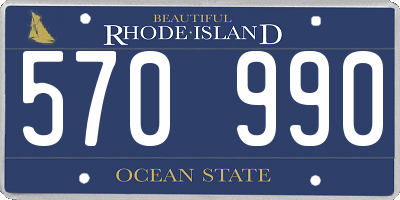 RI license plate 570990