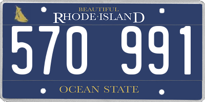 RI license plate 570991