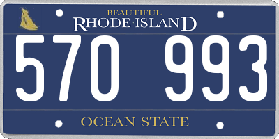 RI license plate 570993
