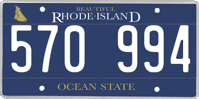 RI license plate 570994