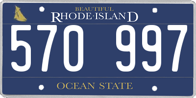 RI license plate 570997