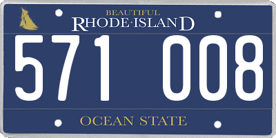 RI license plate 571008