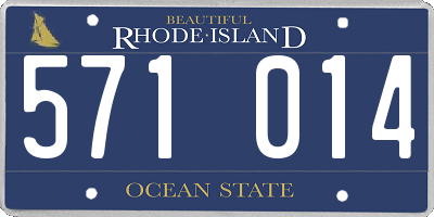 RI license plate 571014