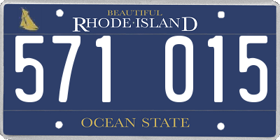 RI license plate 571015
