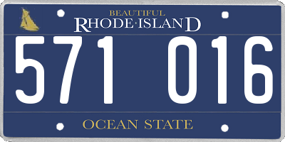RI license plate 571016