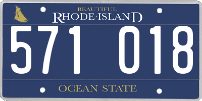RI license plate 571018