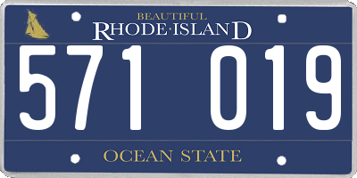 RI license plate 571019