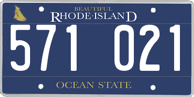RI license plate 571021