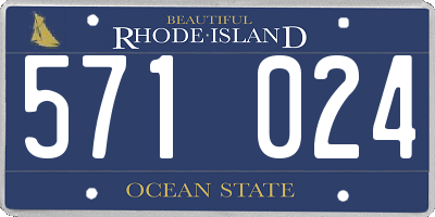 RI license plate 571024