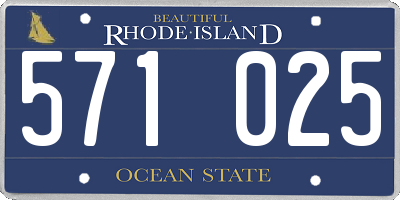 RI license plate 571025