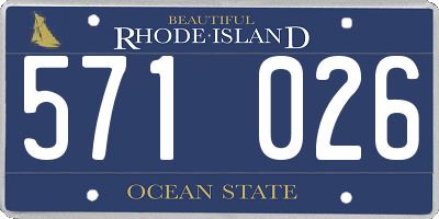 RI license plate 571026