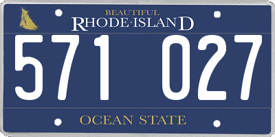 RI license plate 571027